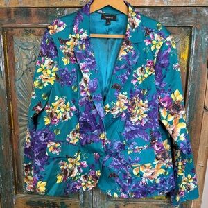 Blazer floral butterfly print Maximalist Dopamine dressing